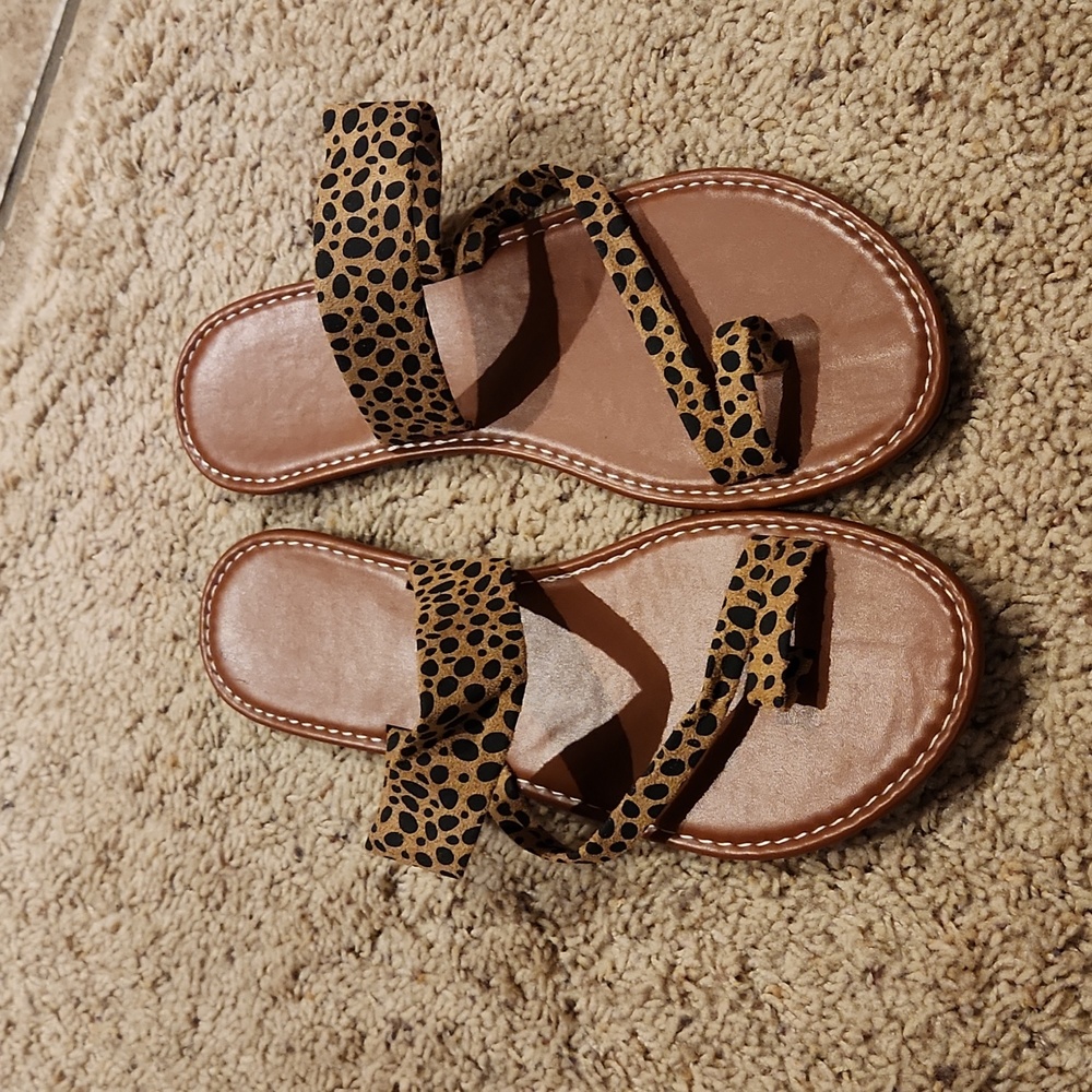 Animal print sandals